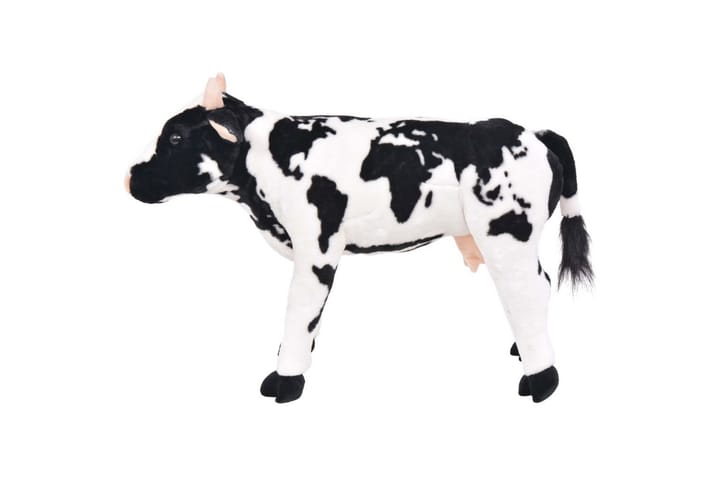 Seisova pehmolelu lehmä musta ja valkoinen XXL - Musta - Pehmolelut - Lastenhuoneen koristeet