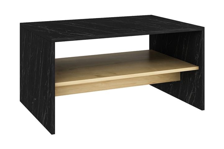 Sivupöytä Faithanit 90 cm - Musta/Vaalea luonnonväri - Tarjotinpöytä & pikkupöytä - Marmoripöydät - Lamppupöytä
