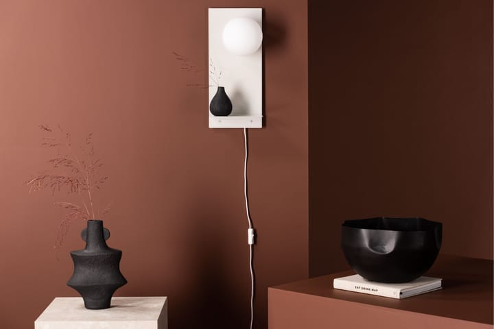 Seinäplafondi Malani 17 cm - Vaaleanharmaa - Riisipaperivalaisin - Tiffanylamppu - Verkkovalaisin - Lightbox - Kaarivalaisin - Seinäplafondi - PH lamppu