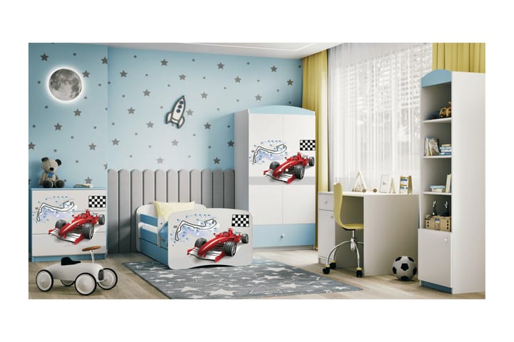 Lastensänky Formula 160x80 cm Laatikolla Sininen - Babydreams - Tavallinen lastensänky - Lastensängyt & juniorisängyt