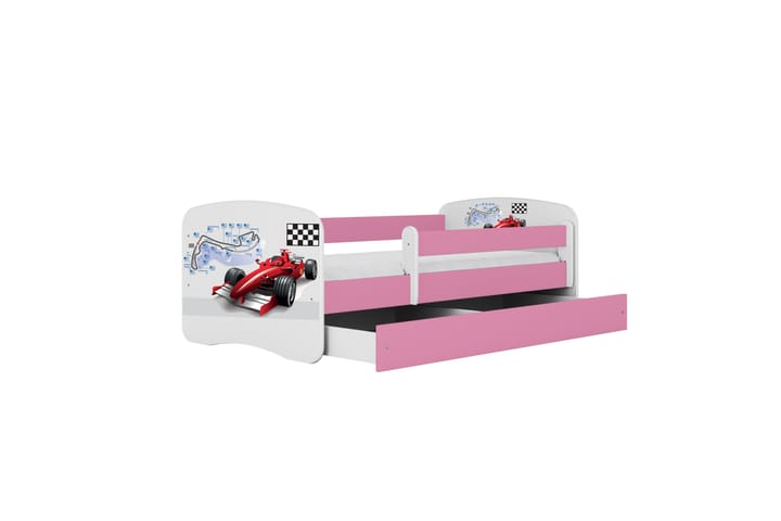 Lastensänky Formula 160x80 cm Vaaleanpunainen - Babydreams - Tavallinen lastensänky - Lastensängyt & juniorisängyt