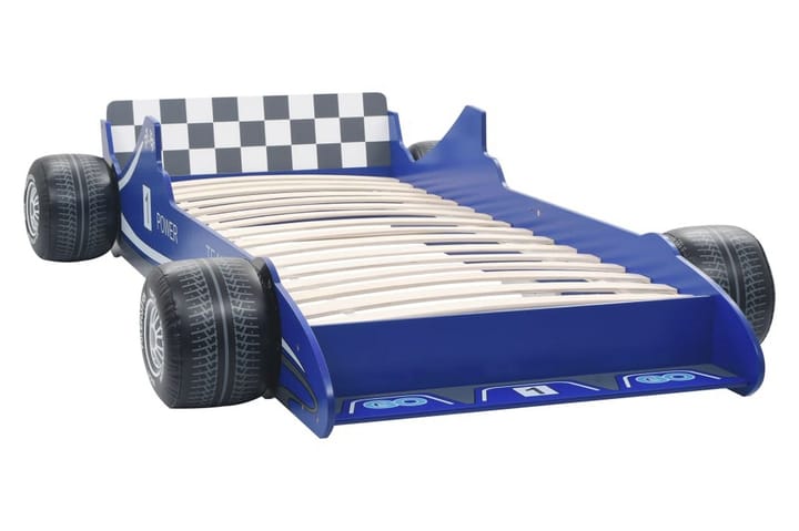 Lastensänky kilpa-auto 90x200 cm sininen - Sininen - Tavallinen lastensänky - Lastensängyt & juniorisängyt