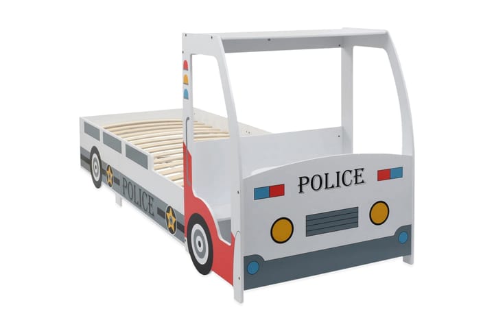 Lastensänky pöydällä poliisiauto 90x200 cm - Monivärinen - Tavallinen lastensänky - Lastensängyt & juniorisängyt