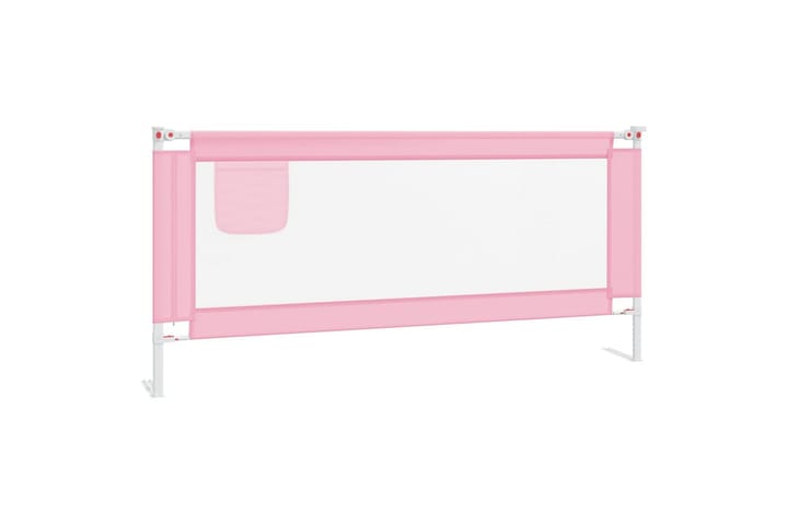 Turvalaita sänkyyn pinkki 200x25 cm kangas - Pinkki - Lastensängyt & juniorisängyt