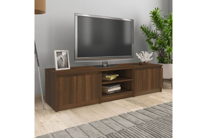 beBasic TV-taso ruskea tammi 140x40x35,5 cm tekninen puu - Ruskea - Tv taso & Mediataso
