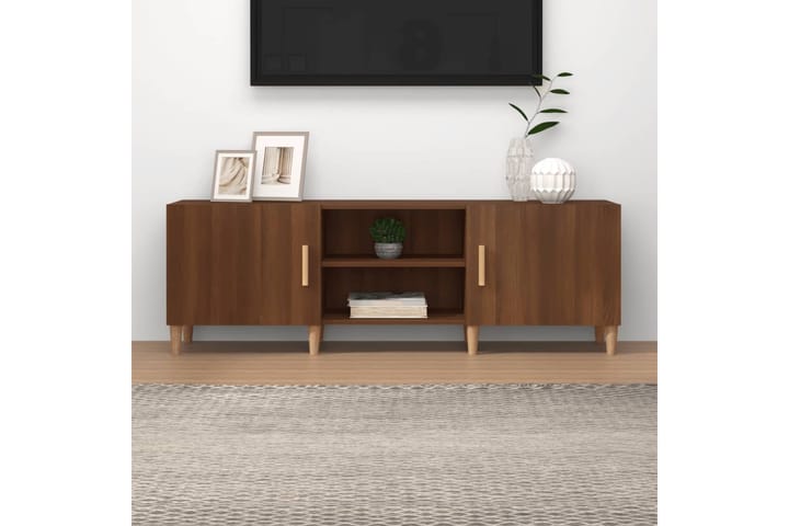 beBasic TV-taso ruskea tammi 150x30x50 cm tekninen puu - Ruskea - Tv taso & Mediataso