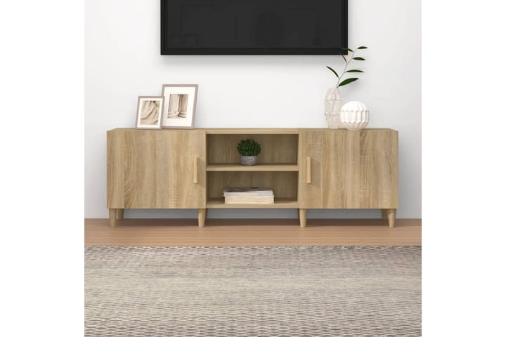 beBasic TV-taso Sonoma-tammi 150x30x50 cm tekninen puu - Ruskea - Tv taso & Mediataso