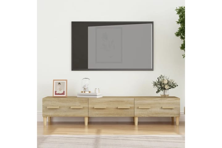 beBasic TV-taso Sonoma-tammi 150x34,5x30 cm tekninen puu - Ruskea - Tv taso & Mediataso