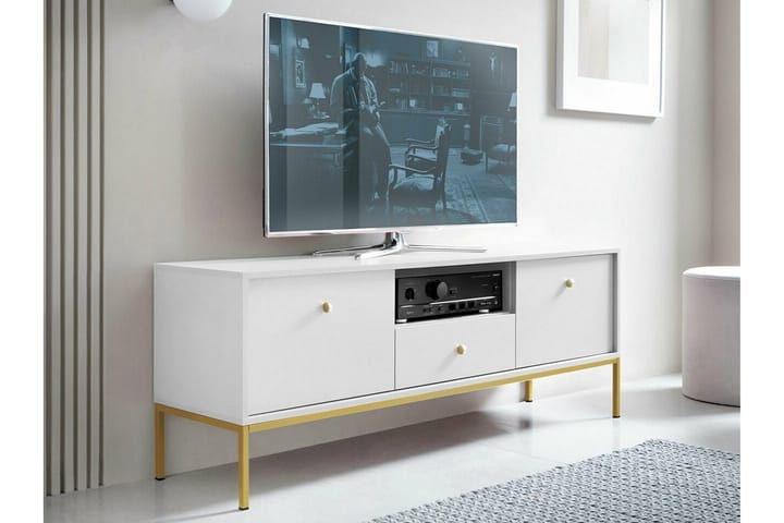 TV-taso Klinkerville 154 cm - Valkoinen - TV-kaappi
