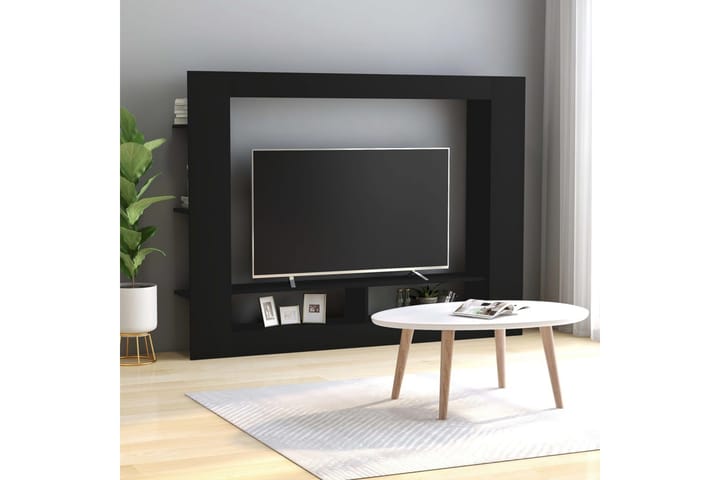 TV-taso musta 152x22x113 cm lastulevy - Musta - Tv taso & Mediataso