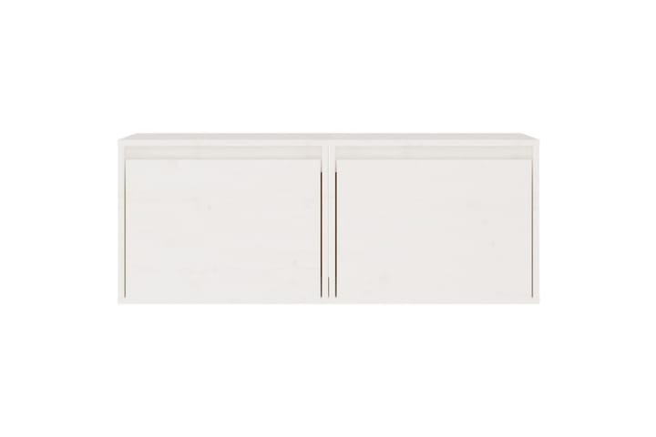 Seinäkaapit 2 kpl valkoinen 45x30x35 cm täysi mänty - Valkoinen - Tv taso & Mediataso