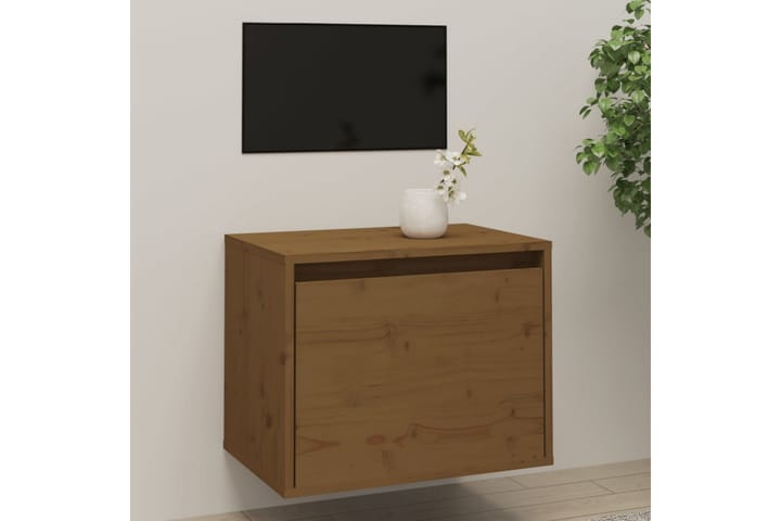 Seinäkaappi hunajanruskea 45x30x35 cm täysi mänty - Ruskea - Tv taso & Mediataso