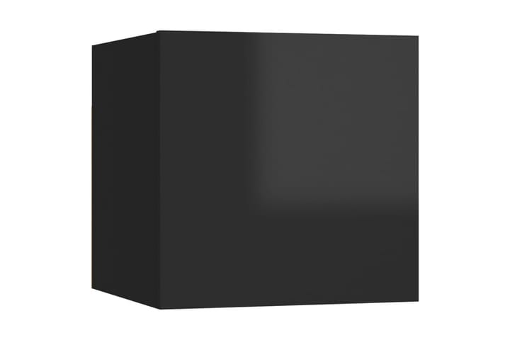 Seinäkiinnitettävä TV-taso 4kpl kork.kiillto musta 30,5x30x3 - Musta - Tv taso & Mediataso