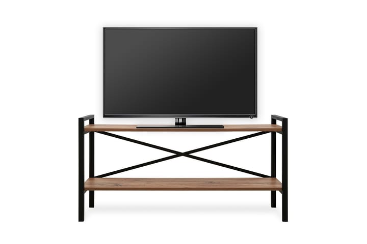 TV-taso 120 cm - Luonnonväri/Musta - Tv taso & Mediataso