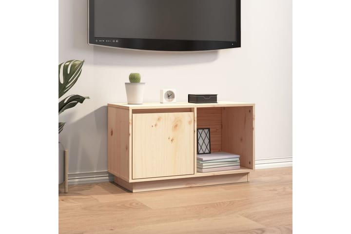 TV-taso 74x35x44 cm täysi mänty - Ruskea - Tv taso & Mediataso