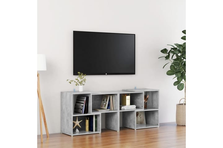TV-taso betoninharmaa 104x30x52 cm lastulevy - Harmaa - Tv taso & Mediataso
