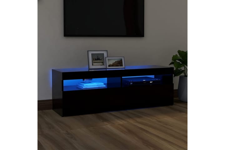 TV-taso LED-valoilla musta 120x35x40 cm - Musta - Tv taso & Mediataso