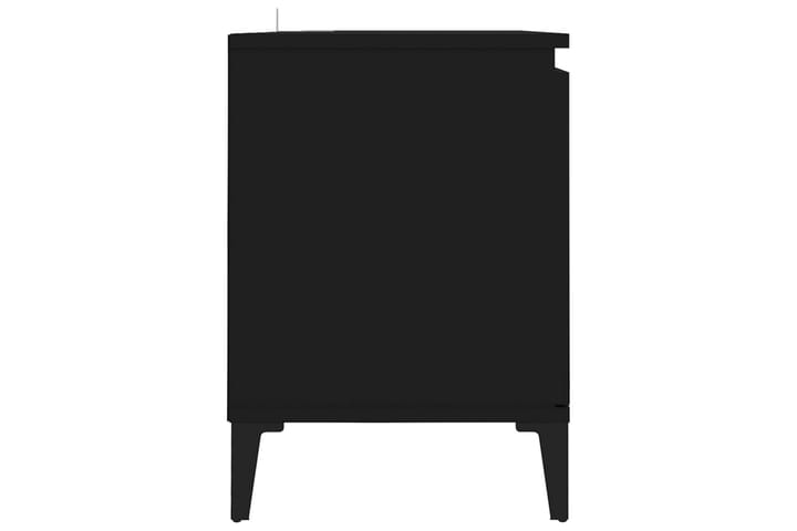 TV-taso metallijaloilla musta 103,5x35x50 cm - Musta - Tv taso & Mediataso