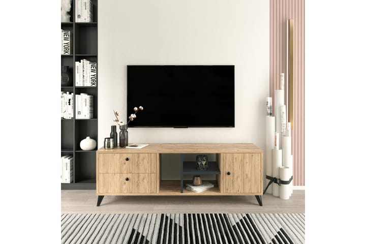 TV-taso Oxaca 150 cm - Luonnonväri - Tv taso & Mediataso
