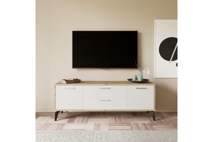 TV-taso Ruropolis 150 cm - Valkoinen - Tv taso & Mediataso