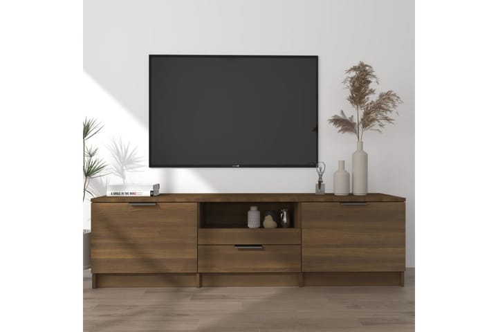 TV-taso ruskea tammi 140x35x40 cm tekninen puu - Ruskea - Tv taso & Mediataso