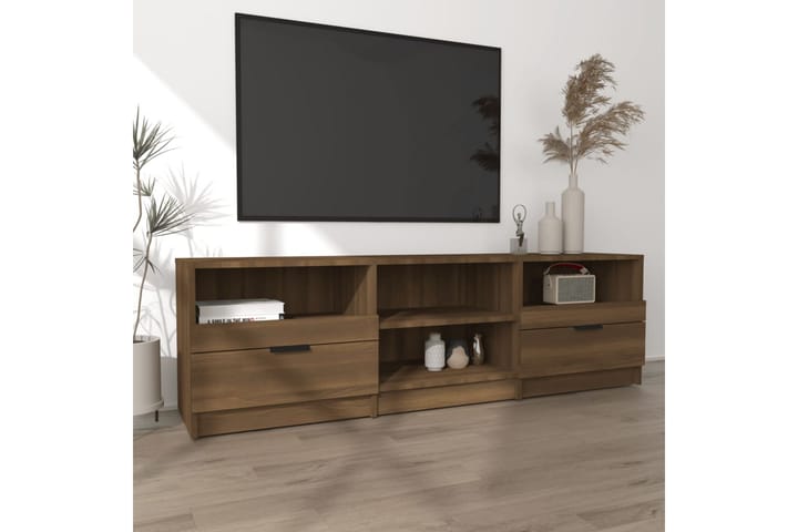 TV-taso ruskea tammi 150x33,5x45 cm tekninen puu - Ruskea - Tv taso & Mediataso