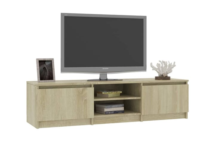 TV-taso Sonoma-tammi 140x40x35,5 cm lastulevy - Ruskea - Tv taso & Mediataso
