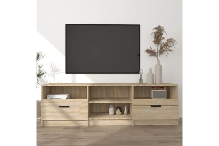 TV-taso Sonoma-tammi 150x33,5x45 cm tekninen puu - Ruskea - Tv taso & Mediataso