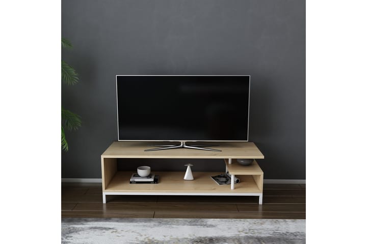TV-taso Zakkum 120x37,6 cm - Valkoinen - Tv taso & Mediataso