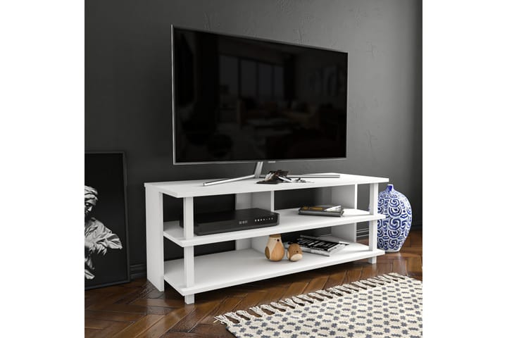 TV-taso Zakkum 120x47,4 cm - Valkoinen - Tv taso & Mediataso