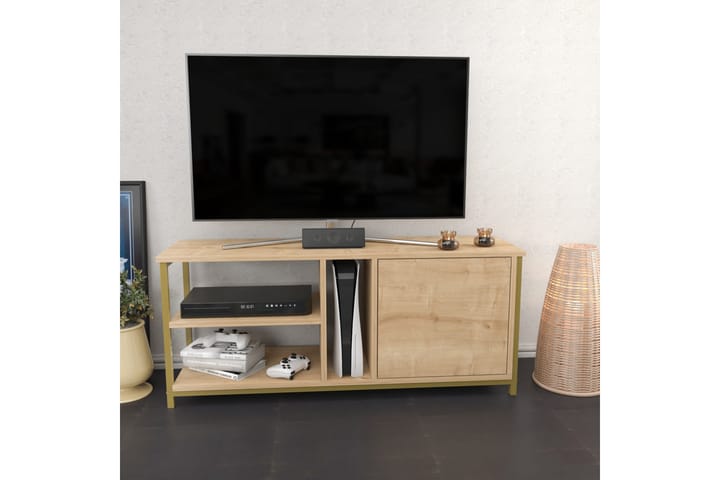 TV-taso Zakkum 120x50,8 cm - Kulta - Tv taso & Mediataso