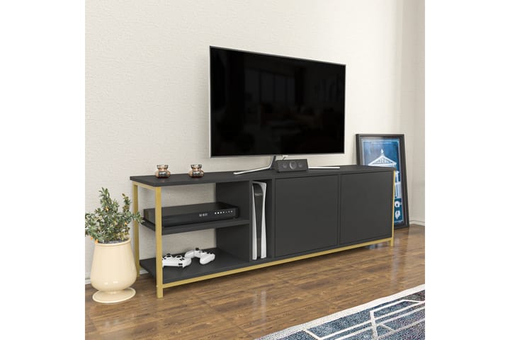 TV-taso Zakkum 160x50,8 cm - Antrasiitti - Tv taso & Mediataso