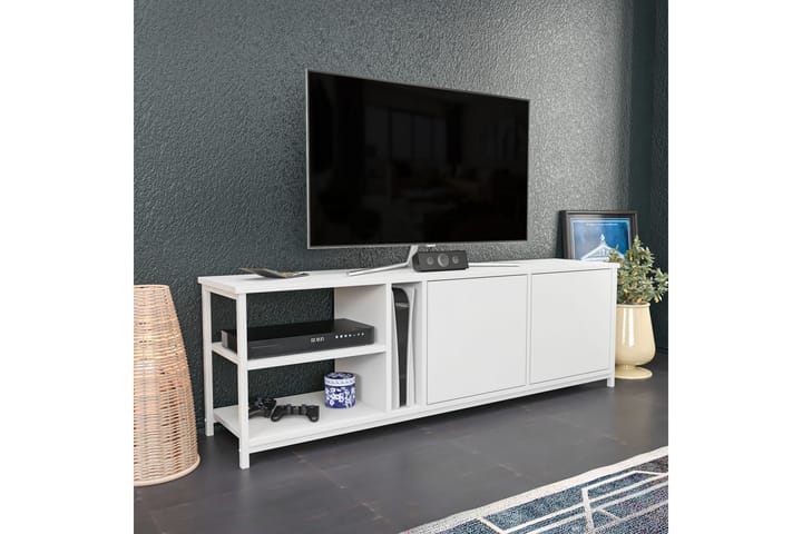 TV-taso Zakkum 160x50,8 cm - Valkoinen - Tv taso & Mediataso