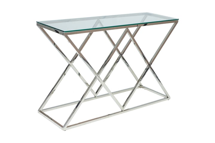 Apupöytä Kyodo 120 cm - Lasi/Hopea - Konsolipöytä - Eteispöytä