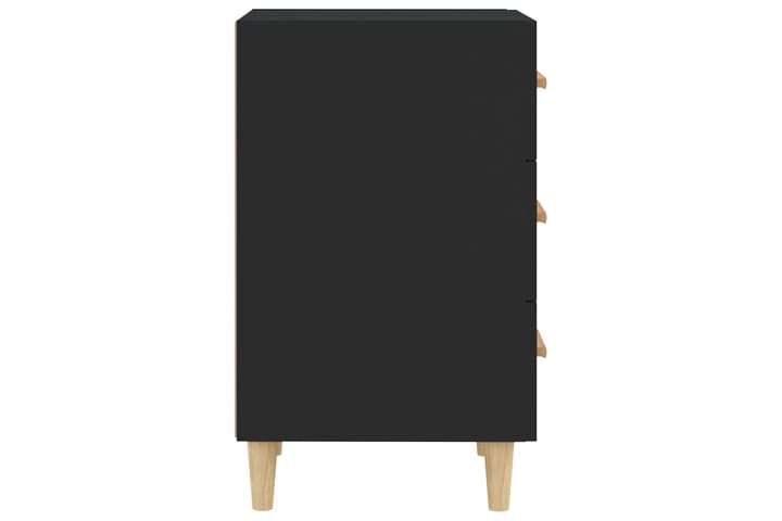 beBasic Yöpöytä musta 40x40x66 cm tekninen puu - Musta - Yöpöytä