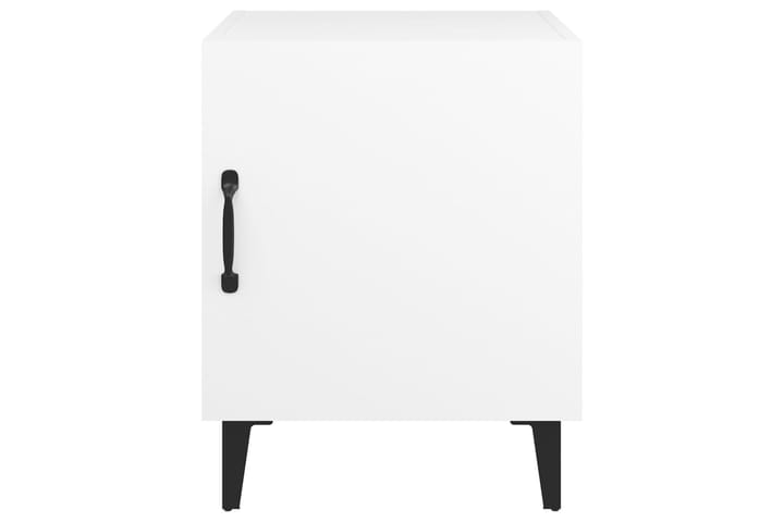 beBasic Yöpöytä valkoinen tekninen puu - Valkoinen - Yöpöytä