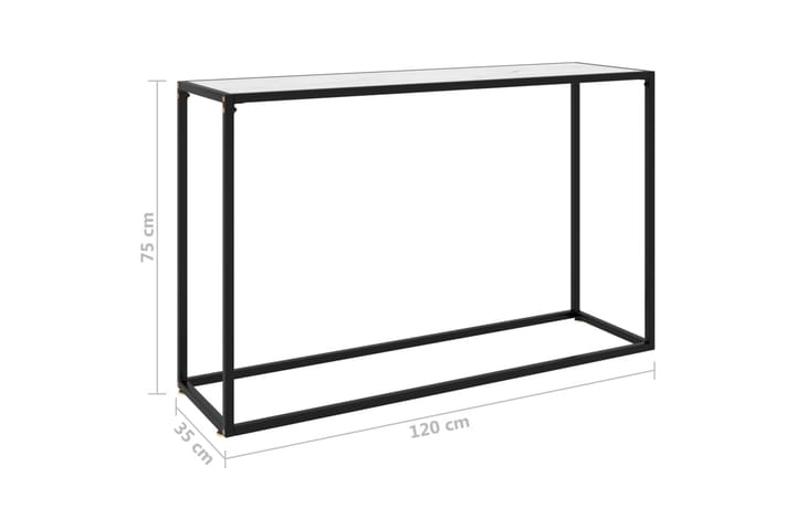Konsolipöytä valkoinen 120x35x75 cm karkaistu lasi - Konsolipöytä - Eteispöytä