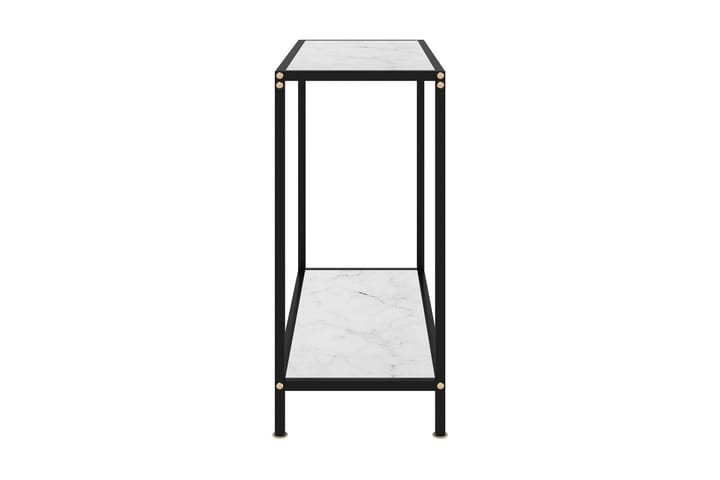 Konsolipöytä valkoinen 80x35x75 cm karkaistu lasi - Valkoinen - Konsolipöytä - Eteispöytä