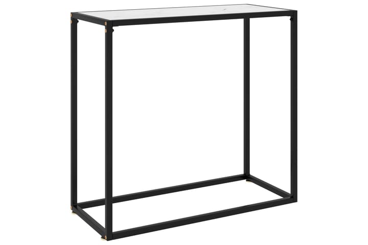 Konsolipöytä valkoinen 80x35x75 cm karkaistu lasi - Konsolipöytä - Eteispöytä