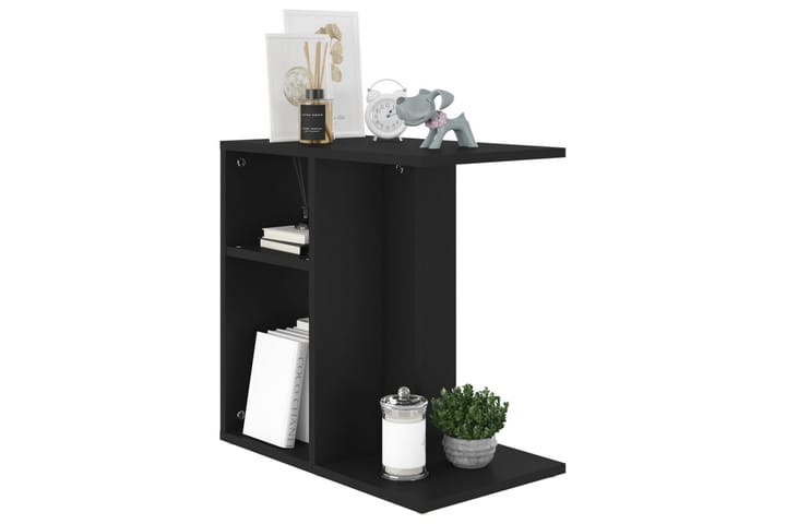 Sivupöytä musta 50x30x50 cm lastulevy - Lamppupöytä - Tarjotinpöytä & pikkupöytä