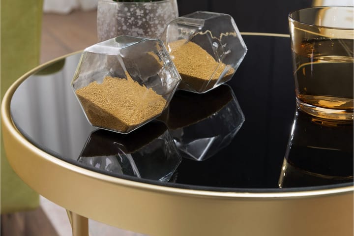 Sivupöytä Grausam 42 cm - Kulta - Tarjotinpöytä & pikkupöytä - Lamppupöytä