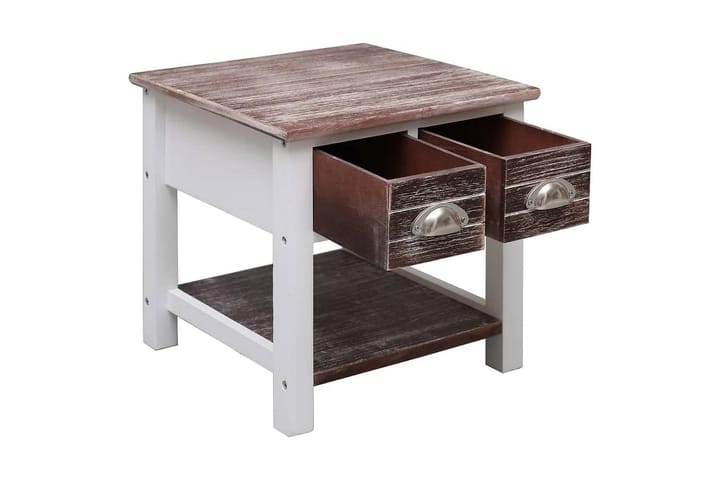 Sivupöytä ruskea 40x40x40 cm keisaripuu - Ruskea - Lamppupöytä - Tarjotinpöytä & pikkupöytä