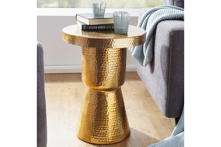 Sivupöytä Tschumperlin 43 cm - Kulta - Tarjotinpöytä & pikkupöytä - Lamppupöytä