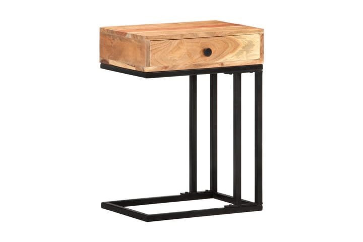 U-muotoinen sivupöytä 45x30x61cm täysi akaasiapuu - Ruskea - Tarjotinpöytä & pikkupöytä - Lamppupöytä