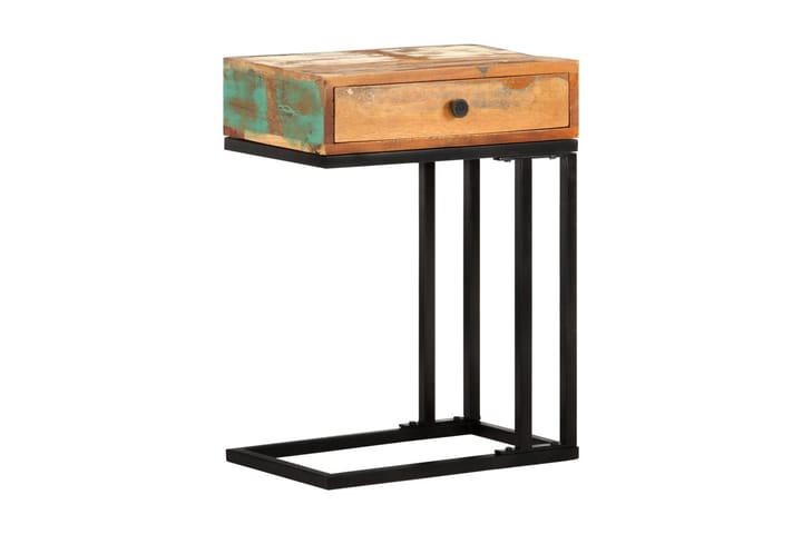 U-muotoinen sivupöytä 45x30x61cm kierrätetty täyspuu - Monivärinen - Tarjotinpöytä & pikkupöytä - Lamppupöytä