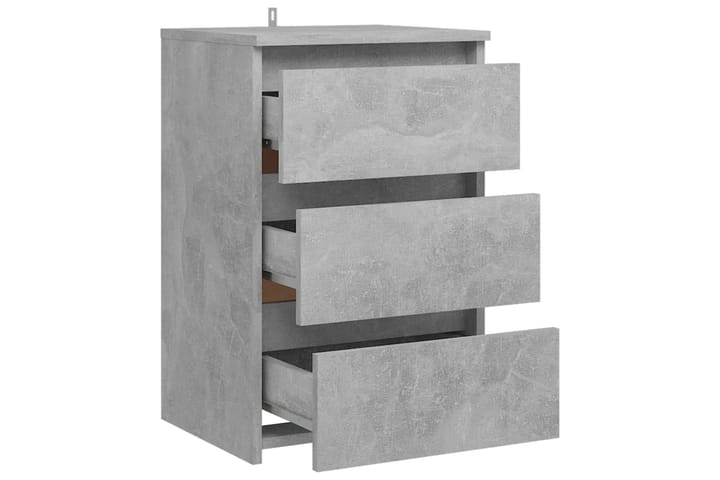 Yöpöytä betoninharmaa 40x35x62,5 cm lastulevy - Yöpöytä