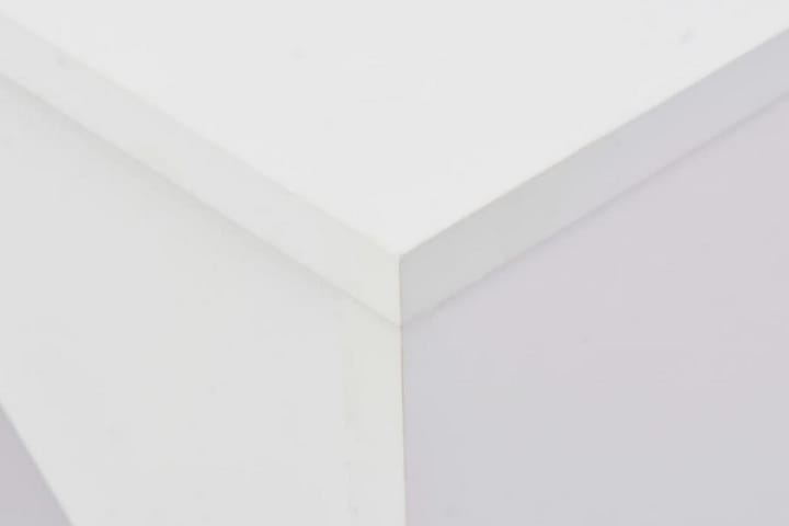 Baaripöytä siirrettävällä hyllyllä valkoinen 138x40x120 cm - Valkoinen - Baaripöytä