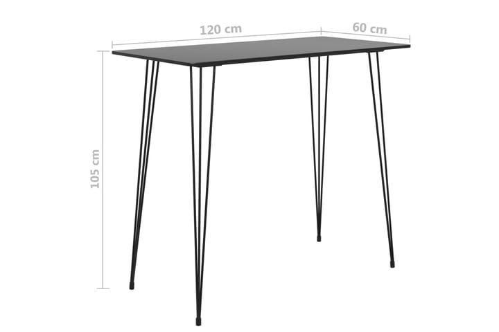 Baaripöytä musta 120x60x105 cm - Baaripöytä