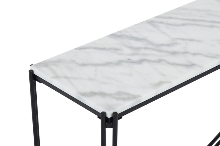 Apupöytä Sisko 100 cm Marmori - Musta/Valkoinen - Marmoripöydät - Konsolipöytä - Eteispöytä