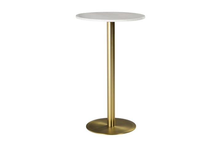 Sivupöytä Notino 65 cm Pyöreä Marmori - Valkoinen - Tarjotinpöytä & pikkupöytä - Marmoripöydät - Lamppupöytä